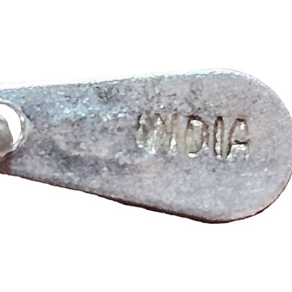 Doug Paulus Apatite Chip Necklace Vintage Signed India DP 925 Toggle Layering - Picture 7 of 8